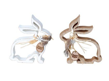Velikonoční dřevěný zajíc BUNNY SILHOUETTE – více variant pro sváteční dekoraci