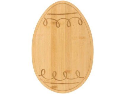 Bambusové servírovací prkénko EGGUNO 20x30 cm ve tvaru vajíčka