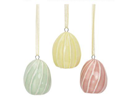 Závěsné porcelánové vajíčko PASTELLA – více barev v pastelových tónech